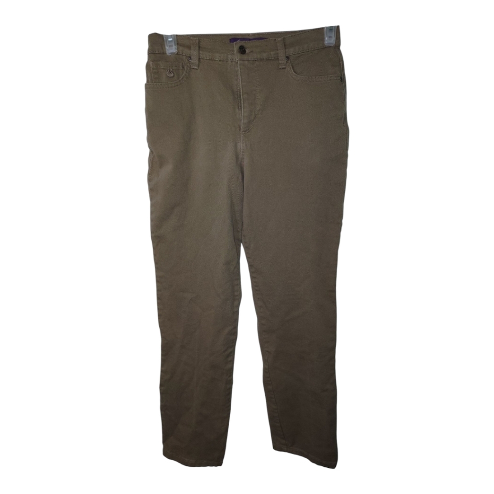 Gloria Vanderbilt Denim Jeans Pants 8 Amanda Missy Brown Tan Camel Average